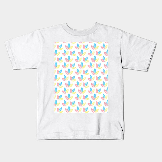 Leaf Pattern Kids T-Shirt by mithalimvk